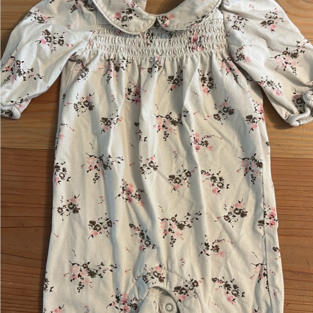 GAP Floral Kids One Piece - Gray and Pink